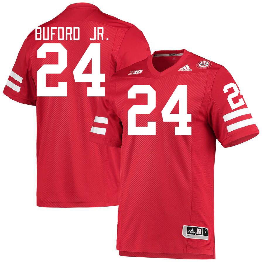 Men #24 Marques Buford Jr. Nebraska Cornhuskers College Football Jerseys Stitched Sale-Red